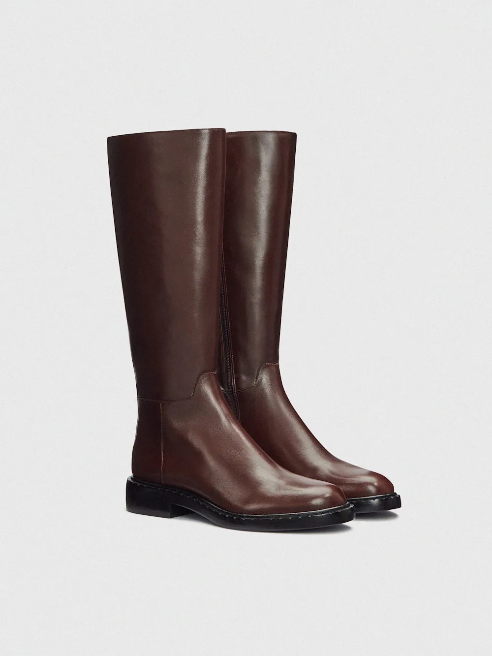 Reformation Nancy Knee High Riding Boot Espresso Brown Leather | 9 US, 39.5 EU - Picture 8 of 16
